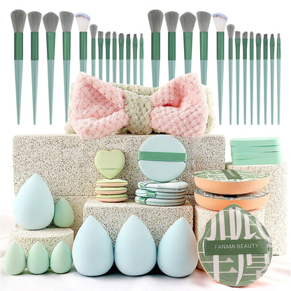 Professional Makeup Brush and Powder Puff Set 46 Pieces