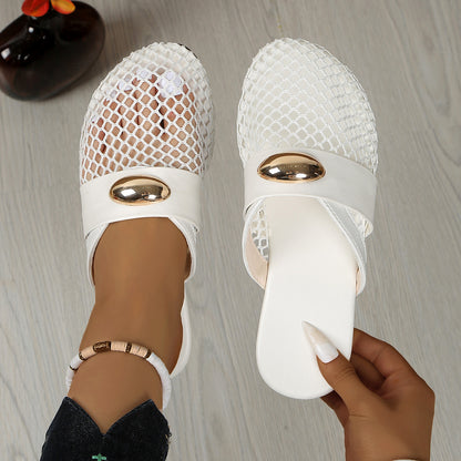 Breathable Mesh Mary Jane Slip-On Shoes