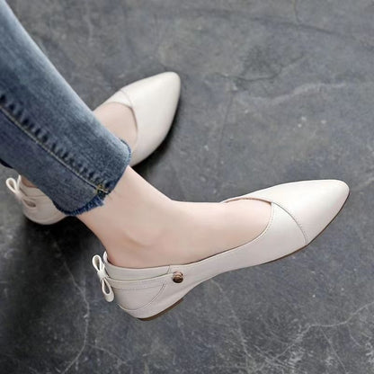 Soft Leather Non-Slip Pointed Toe Women's Flat Shoes