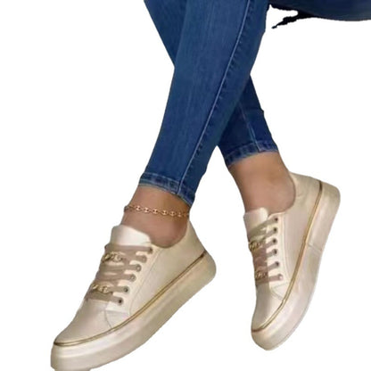 Thick-soled chain-link casual shoes