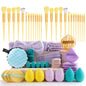 Professional Makeup Brush and Powder Puff Set 46 Pieces