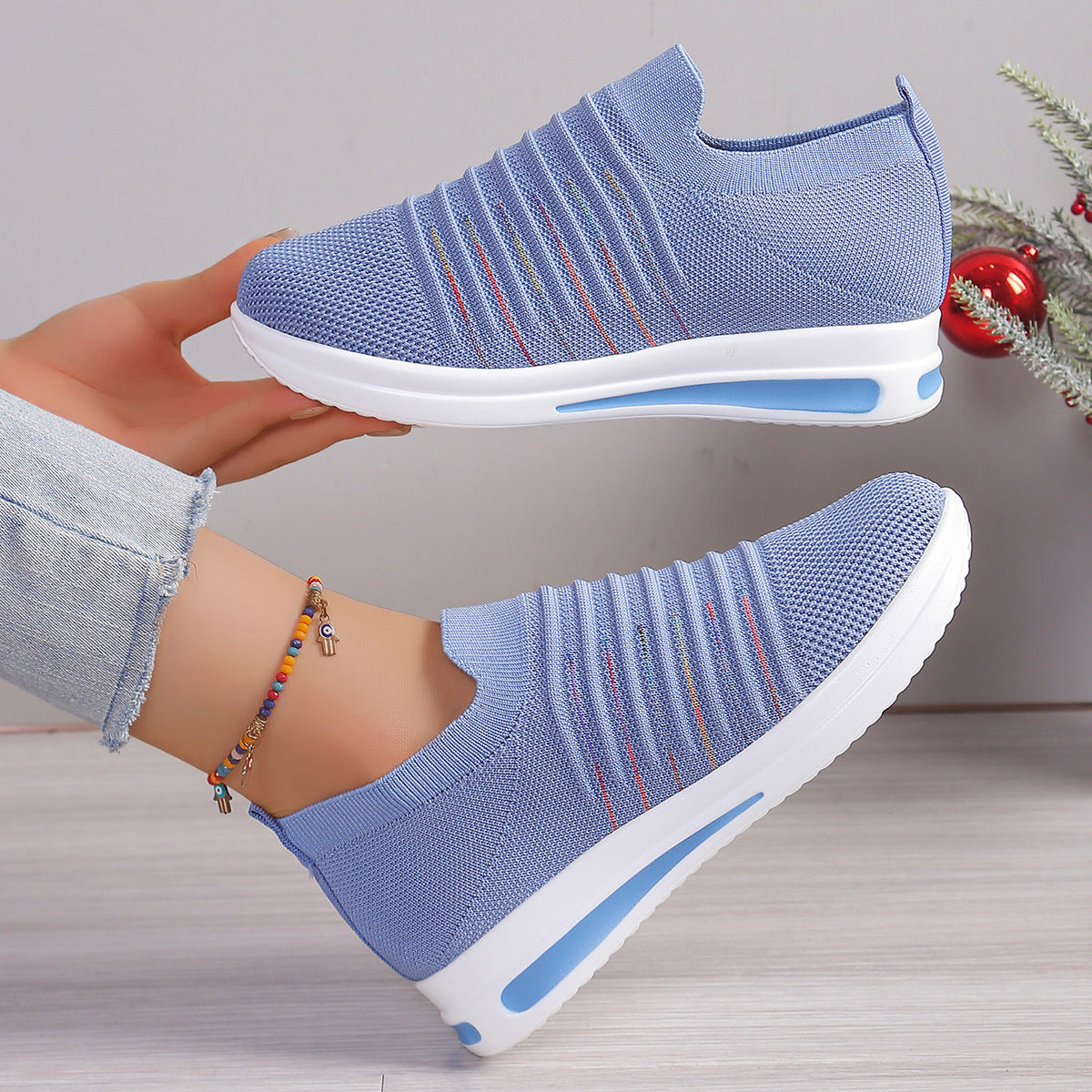 Women's Slip-On Fly Woven Shoes