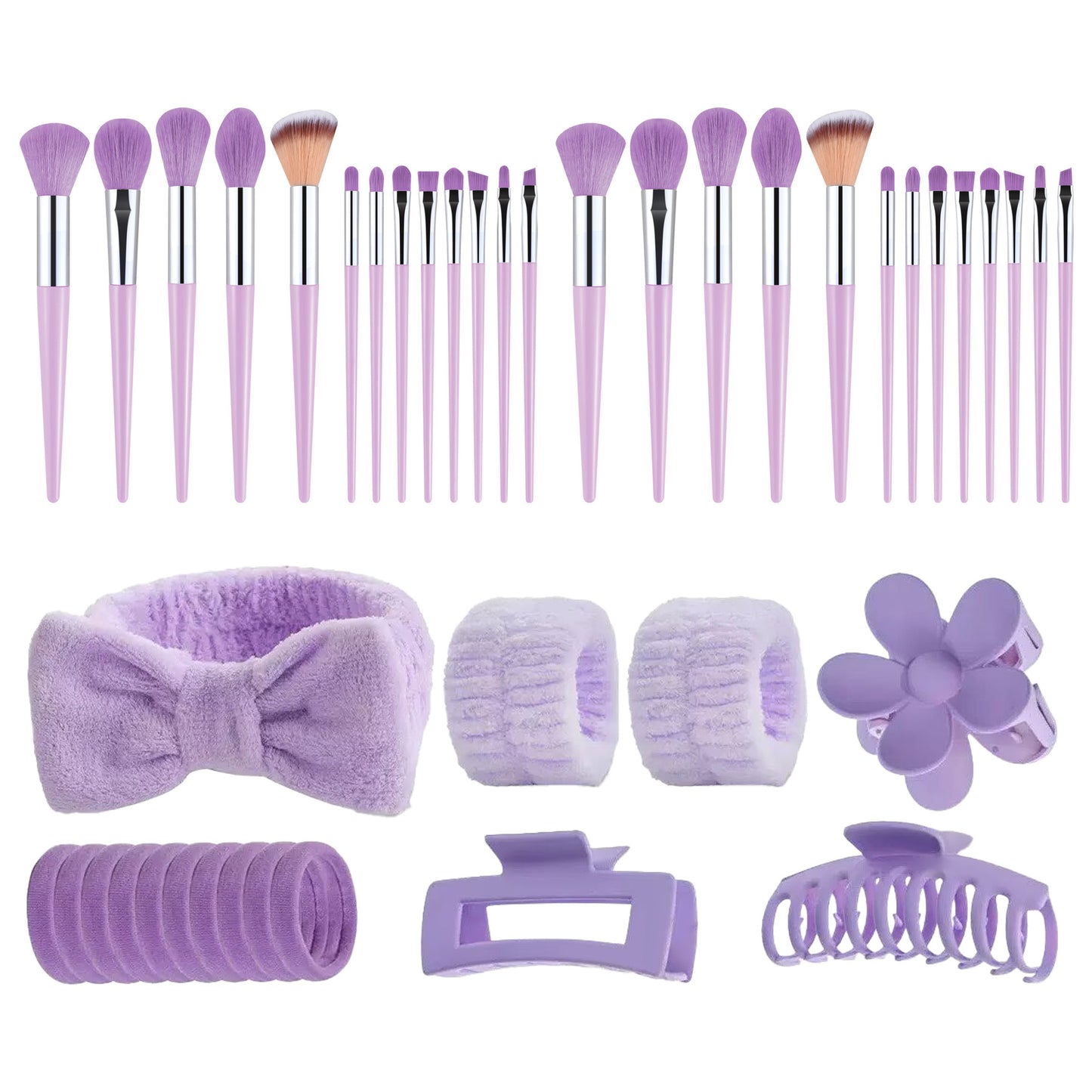 Professional Makeup Brush and Powder Puff Set 46 Pieces