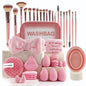Professional Makeup Brush and Powder Puff Set 46 Pieces