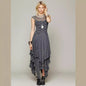 Womens Lace Dress with Irregular Hem
