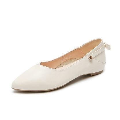 Soft Leather Non-Slip Pointed Toe Women's Flat Shoes