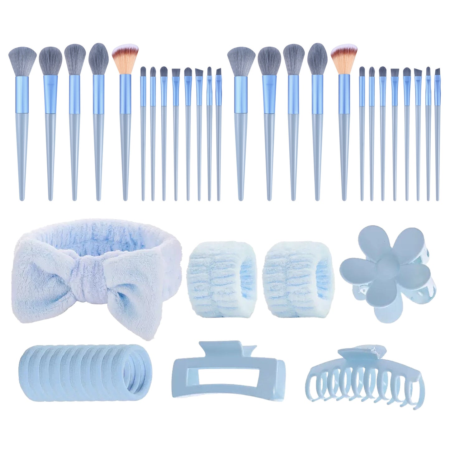 Professional Makeup Brush and Powder Puff Set 46 Pieces