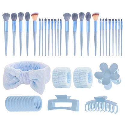 Professional Makeup Brush and Powder Puff Set 46 Pieces