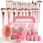 Professional Makeup Brush and Powder Puff Set 46 Pieces