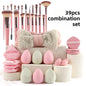 Professional Makeup Brush and Powder Puff Set 46 Pieces