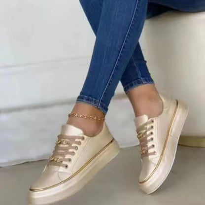 Thick-soled chain-link casual shoes