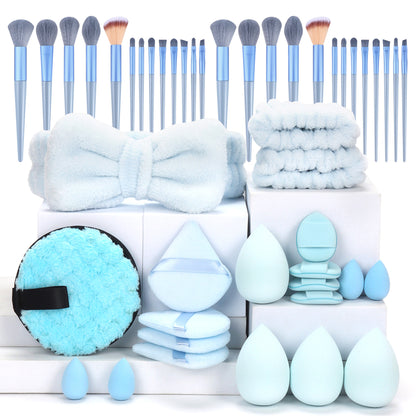Professional Makeup Brush and Powder Puff Set 46 Pieces